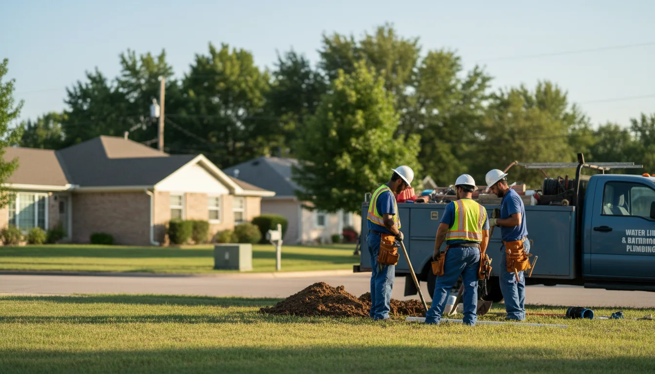 Residential water line and bathroom plumbing service in Herrick, IL